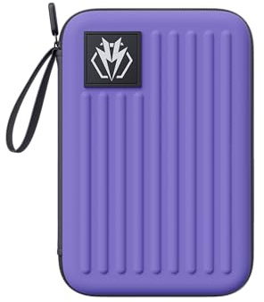 Lavishio Darts Case - Darts Case, Darts Wallet, Holds 6 Darts and Extra Dart Accessories,Dart Case Wallet, Dart Carrying Case for Steel/Soft Darts, Protective EVA Material (Purple)