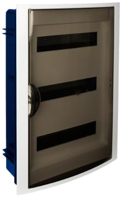 Cuadro eléctrico empotrar pladur 42 elementos marco blanco y puerta fumé SOLERA 5260PFHG