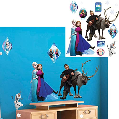alles-meine.de GmbH 13 Stück: Wandsticker die Eiskönigin - Frozen - selbstklebend + wiederverwendbar - Aufkleber für Kinderzimmer - Wandtattoo/Sticker - völlig unverfrore..