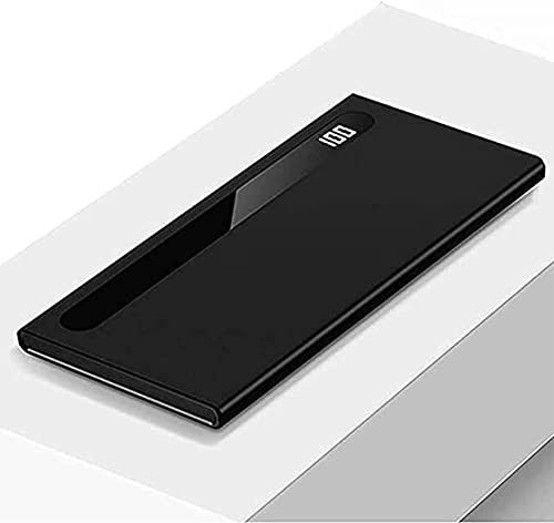 LEgdor Chargeur Portable, 100000Mah Power Bank 2.1A Affichage LED À Charge Rapide,Double Sortie USB-C Rouge Batterie Externe Compatible avec 99% des Périphériques USB sur Le Marché,Noir
