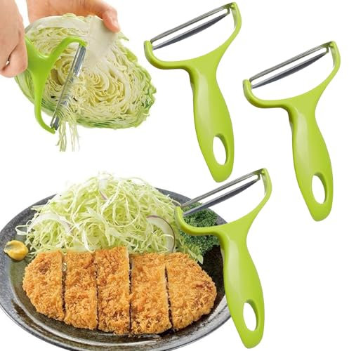 GmwyCzV 2 Pezzi Pelapatate Professionale, Pela Verdure Universale in Acciaio Inossidabile, Sbucciatore Manuale Impugnatura Ergonomica, Fruit Peeler per Campeggi in Famiglia, Picnic (Verde)