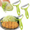 GmwyCzV 2 Pezzi Pelapatate Professionale, Pela Verdure Universale in Acciaio Inossidabile, Sbucciatore Manuale Impugnatura Ergonomica, Fruit Peeler per Campeggi in Famiglia, Picnic (Verde)