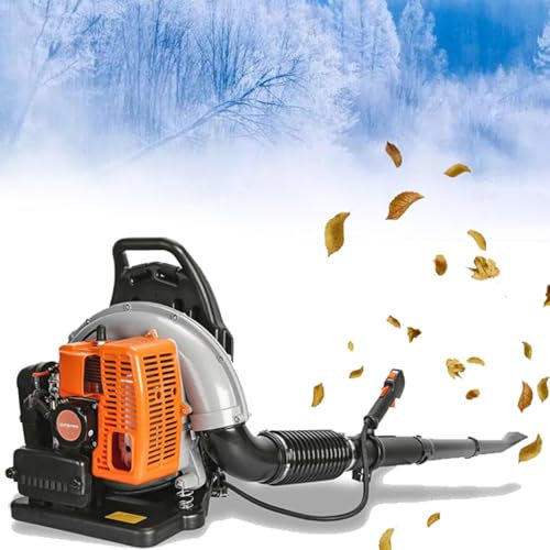 Souffleur à feuilles à essence, souffleur à feuilles à essence à 2 temps 63 CC, souffleur à feuilles à essence à 6 800 tr/min avec réservoir de carburant de 1,8 L, pour l'entretien de la pelouse, le