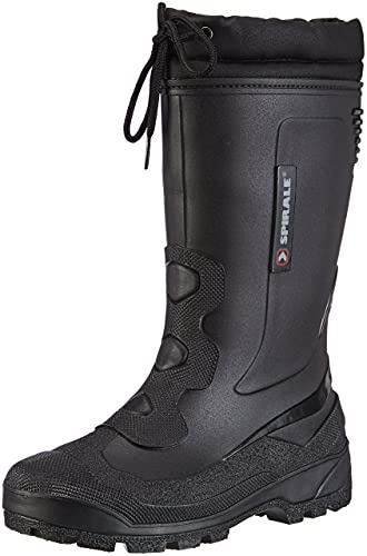 Spirale John, Bottes en Caoutchout avec Rembourrage d'isolation Thermique, Mixte Adulte, Noir, 45 EU