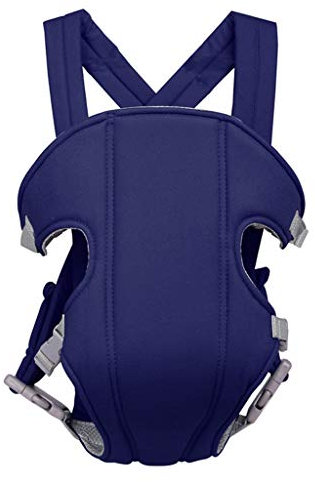 Mentin Porte bébé Ergonomique Multiposition Avant et Arrière pour Porter Votre Bébé Mains Libres Tissu Respirant Réglable pour bébé de 3-16Mois (Bleu Foncé)