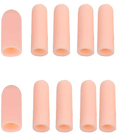 HioIoiH Silicone Finger Protectors(10 Pack),For Women, Finger Protectors bandages,Gel Finger Cots & Protector,Finger Bandages Plasters,Protect Finger Tips Cracked, Arthritis.