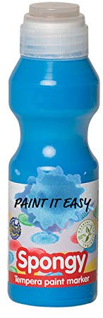 PAINT IT EASY NEU Plakatfarbe mit Schwammkappe, Tempera Farbmarker, 70 ml, Blau