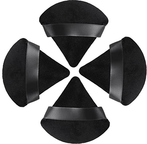 HEYMKGO Dreieck Makeup Puderquaste, 4 Stück Powder Puff Triangle Puder Puff Make Up Schwamm Dreieck für Gepressten Loses Puder Kosmetik Foundation Rouge