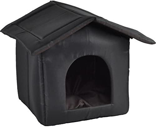 ceasnitis Outdoor Cat House Weatherproof & Waterproof, Winter Warm Cat House for Outdoors, Portable Folding Winter Pet Shelter for Feral Cats Outdoor Stray Cats Small Dogs
