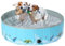 COMSLE Piscine pour Chien, Pataugroire Pliable Bebe pour Animaux de Compagnie PVC épais et Antidérapant, Piscine pour Chien XXL avec Valve de Vidange 80cm / 120cm/ 160cm, Océan