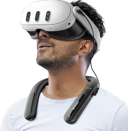 NEWDERY Battery Pack for Oculus Quest 3, 10000mAh Power Bank for Extra 6-8H Playtime, PD Fast Charger for Meta Quest 3/2 / 1 / Pro, Pico 4/4 Pro, HTC Vive, PSVR 2