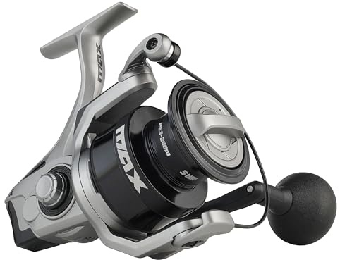 Abu Garcia MAX X Carrete Giratorio | Cuerpo de Grafito Ligero con Sistema de Arrastre Suave para Todos los Pescadores | De Agua Dulce y de bajura para Bass, Lucio y Trucha | Ambidiestra | 6000