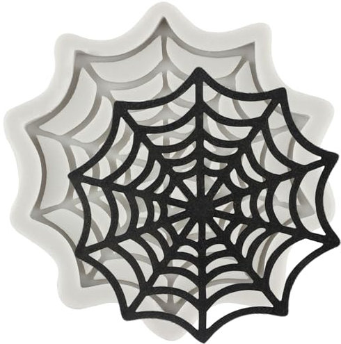 MINFEIDMS Spinnennetz Silikon Fondant Formen für Zucker Handwerk Kuchen dekorieren Cupcake Topper Süßigkeiten Schokolade Polymer Clay Gum Paste