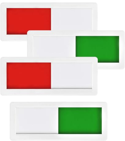 4 stycken Stör inte skylt, akryl självhäftande gratis upptagna skylt dörrskylt, upptagen skylt toalett med skjutreglage, ej störa självhäftande skylt för kontor, konferensrum, toalett (1)