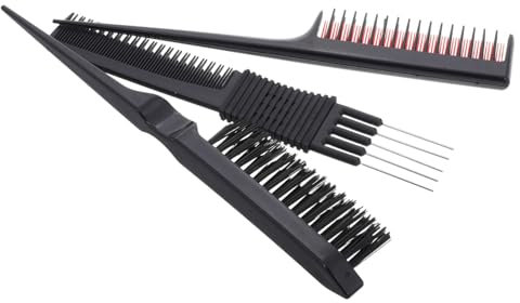 OSOLADY Pettini Styling Per Capelli Uomo e Donna Pettine Divisore Per Schiariture e Pettine Volume Kit Per Uso Quotidiano Eventi Speciali e Salone Design Plastica Resistente Per Acconciatu