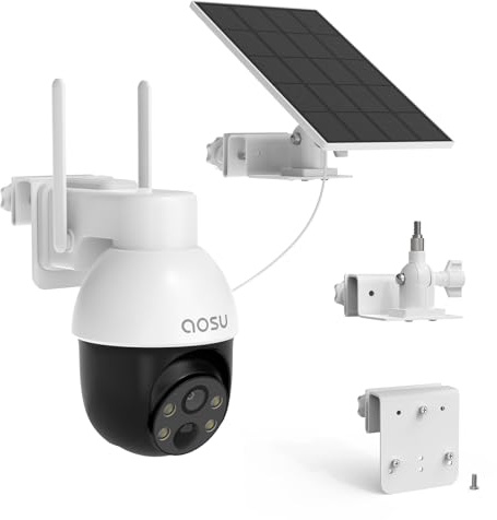 HOLACA Support de gouttière pour caméra et panneau solaire compatible avec AOSU 2K 3MP / 3K 5MP Caméra de surveillance extérieure solaire (caméra et panneau solaire non inclus)