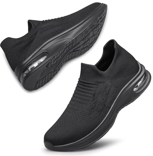 Raoendis Slip on Träningsskor Dam Kvinnliga Löparskor Sportskor Promenadsskor kvinnors Sneakers Bekväma Lätta Casual Skor med luftkuddar 40