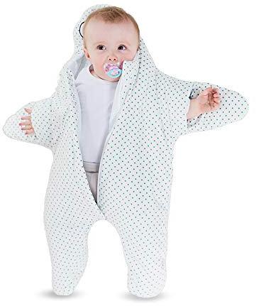 all Kids United Kinder-Schlafsack aus Baumwolle Fußsack, Strampler Kinderwagen Pucksack, süßer Baby-Schlafsack Wintersack (Seestern)