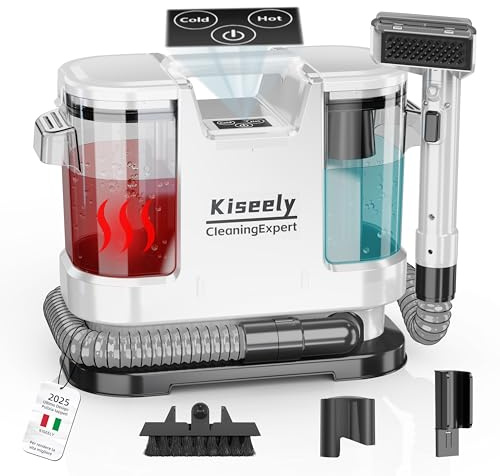 Lavatappeti Portatile, Lava Tappezzeria, Pulitore Tappezzeria, Pulizia per tappeti di riscaldamento istantaneo, Potente aspirazione e pulizia profonda per tappeti, divano,auto (GT6)