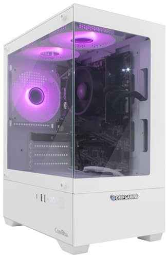 DeepGaming Spectre - PC Gaming AMD Ryzen 5 5500GT, 16GB RAM DDR4, Gráficos AMD Radeon Vega 7, 1TB SSD M.2 + 2TB HDD, WiFi + Bluetooth 5.2, Windows 11 Pro. Ordenador Gaming, PC Gamer Blanco