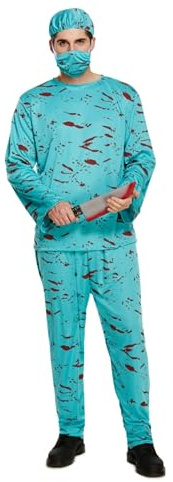 Lizzy ADULT BLOODY SURGEON Mens Ladies Adult Couples Halloween Fancy Dress Costume Accessory Outfits