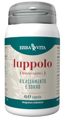 ERBA VITA Integratore Alimentare di Luppolo- 60 Capsule - Favorisce il rilassamento e il riposo notturno