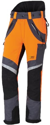 PSS X-Treme Air Schnittschutzhose orange/grau, die Sportliche, Größe 27 untersetzt