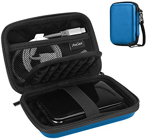 ProCase Hard Drive Case for Canvio Basics Western Digital WD Elements My Passport Seagate Portable Backup Plus Slim 1TB 2TB 3TB 4TB USB 3.0, 2.5”, Samsung T9 Portable External Hard Drive Case -Navy