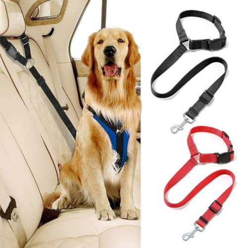 Dog Seat Belts for Cars UK, 2 Pack Dog Car Seat Belt, Headrest Restraint Lead for Dogs