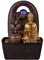 Zen'Light - Zimmerbrunnen Buddha Bhava - Zen-Dekor, Ideal für Meditation & Entspannung - Tischbrunnen mit geschlossenem Kreislauf - Farbwechselnde LED-Beleuchtung, Wasser fließt auf 3 Ebenen - H26cm