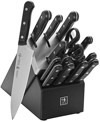 HENCKELS Solution Razor-Sharp 16-pc Knife Set, Chef Knife, Bread Knife, Steak Knife, German Engineered Informed by 100+ Years of Mastery