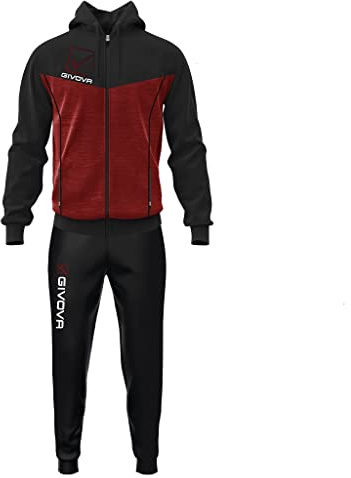GIVOVA TUTA VISA MELANGE CON CAPPUCCIO POLARFLEECE BLU/GIALLO MELANGE Tg. 2XL