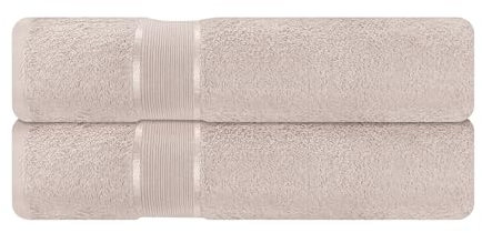 Mixibaby 2er Set Handtuch Handtücher Tücher 50cm x 100cm Frottee 100% Baumwolle 500g/qm, Farbe:Beige