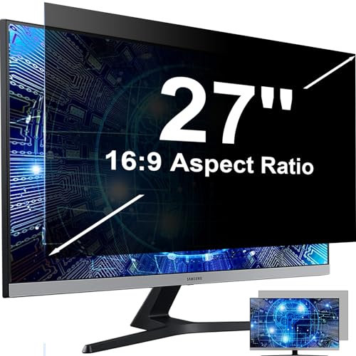 Mamol Filtro de Privacidad 27 Pulgadas 16:9, Filtros de Pantalla Compatible con HP/DELL/Acer/Lenovo/Thinkpad/Samsung/Envy/Xps, Anti Luz Azul Privacy de Protector Pantalla para 27 Pulgadas Escritorio