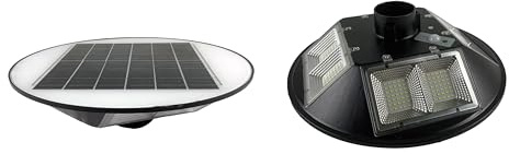 LEOFLA Lampione da 200W a Luce Fredda con Pannello Solare Integrato, Ideale in Giardino