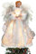 Dechoga Topper d'arbre De Noël Ange, Statue d'ange pour Arbre de Noël avec lumière LED, Cime d'arbre d'ange Illuminé pour La Décoration d'arbre De Noël, Fournitures De Fête De Noël