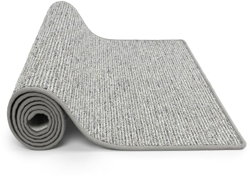 KARAT Tapis de Passage - Tapis de Couloir Surface et Dessous antidérapants – Disponible en Plusieurs Dimensions Pratiques - Parfait pour Cuisine, Couloir et Salon (Geneva 80 x 200 cm, Gris argenté)