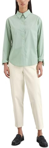 Marc OߴPolo Femmes Chemise en Coton Biologique avec col Kent, Vert (Dusty Mint), 38