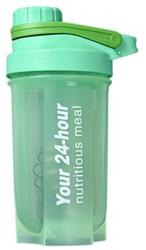 EACHPT Protein Shaker 600 ml Coctelera de proteínas para batidos complementarios, Shaker Proteine con tapón de rosca, tamiz y escala de medición | A prueba de fugas, sin BPA ni DEHP