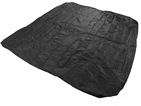 Akozon Silver Coated Taffeta Outdoor Square Hot Tub Cover - 210x210x30cm Spa Rain & Dust (Black)