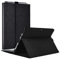 qymaksom Hülle für Microsoft Surface Pro 7/7+/6/5/4, Leder Schutzhülle Surface Pro 7 Tasche mit Multi-Winkel, kompatibles Tastatur-Cover mit Stifthalter Schwarz