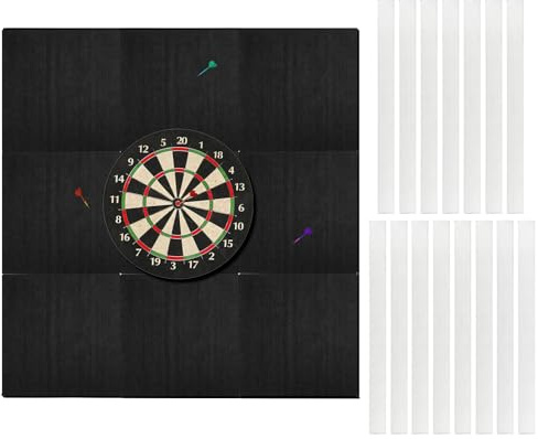 Protection Murale pour Jeu de fléchettes, 9 pièces Protection Murale, 30x30 cm Bordure Murale pour Jeu de fléchettes, autocollante muraux en Feutre