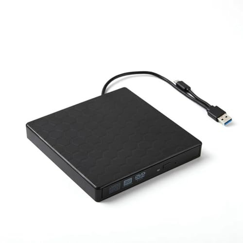 Asyduey Unidad de DVD Externa USB 3.0 Reproductor Portátil +/-RW para Grabadora de CD ROM Compatible con Computadora Portátil PC de Escritorio