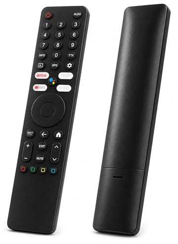 Telecomando Vocale per Smart TV Compatibile con MI Xiaomi P1 Q1 32 43 55 75 Pollici e Android TV QLED L75M6-ESG L55M6-6ESG L50M6-6AEU L32M6-6AEU Telecomando Universale Bluetooth Microfono Integrato