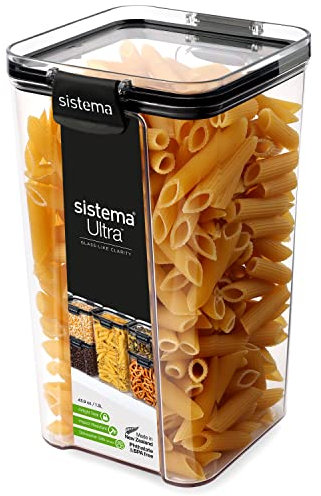 Sistema Ultra luftdichtes Frischhaltedose | 1,3 liter | Vorratsdose mit Deckel | stapelbar | BPA-frei