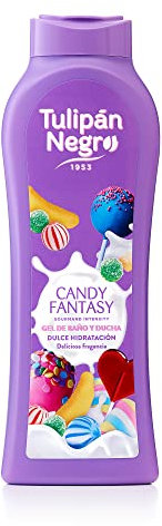 Tulipán Negro - gel de Baño Nutritivo e Hidratante Candy Fantasy 650 ml, Dulce y Deliciosa Fragancia