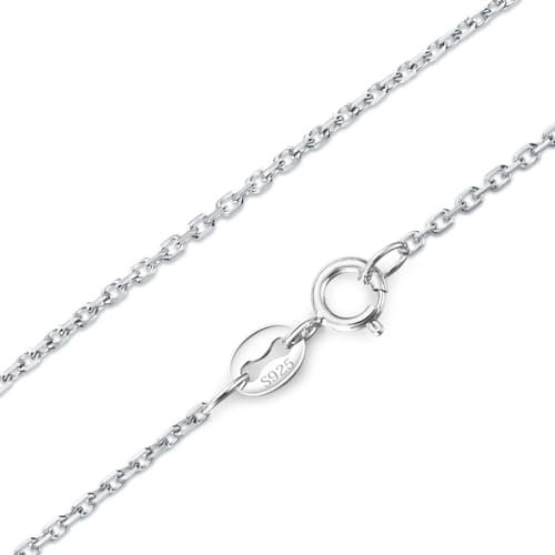 DALARAN Chaîne boîte en argent sterling 925 40,6 / 45,7 / 50,8 / 61 cm, chaîne serpent, chaîne de câble, chaîne torsadée, fabriquée en Italie, colliers pour femmes, 20inch / 50cm, Argent sterling, Pas
