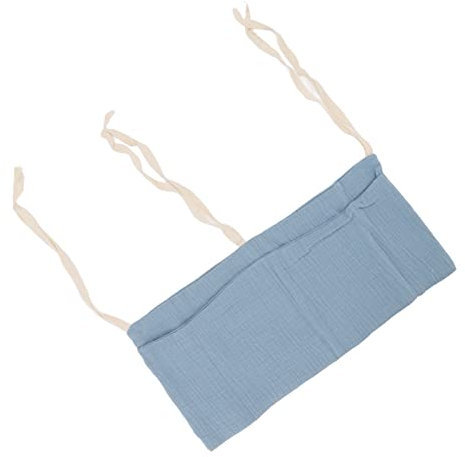 Hängende Babybett Aufbewahrungstasche mit 2 Taschen - Waschbarer Spielzeug Organizer und Verstellbarem Riemen für Krippe/Babybett, Dunkelblau