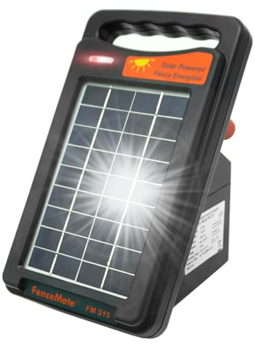 FenceMate Output 0.15 Joule 2 km Range All-Weather Working Solar Fence Energiser for Temporary Fence, Netting at Paddock, Backyard, Camp