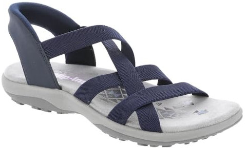 Skechers Women's Reggae Slim Stretch Flex Sandal, Navy, 6 UK